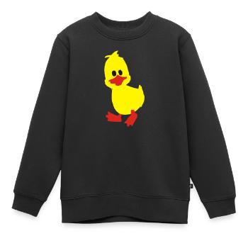ente, entchen - Kinder Premium Organic Sweatshirt - Schwarz - Vorne - AI Model Kid Female (0cm)