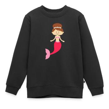 Ozean Meerjungfrau - Kinder Premium Organic Sweatshirt - Schwarz - Vorne - AI Model Kid Female (0cm)