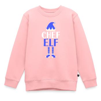 Chef Elf Vorgesetzte Geschenk - Kinder Premium Organic Sweatshirt - Rosa - Vorne - AI Model Kid Female (0cm)