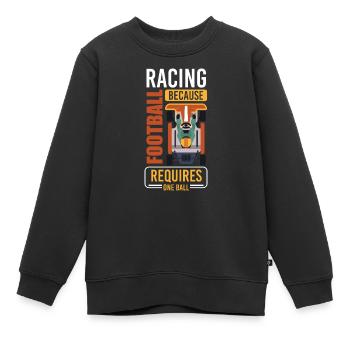 Kart de sport automobile karting - Sweat Premium enfant bio - noir - Devant - AI Model Kid Female (0cm)