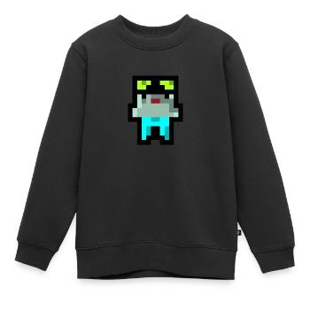 Pixel Küken - Kinder Premium Organic Sweatshirt - Schwarz - Vorne - AI Model Kid Female (0cm)
