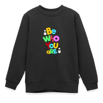 Autismus Sei wer du bist - Kinder Premium Organic Sweatshirt - Schwarz - Vorne - AI Model Kid Female (0cm)