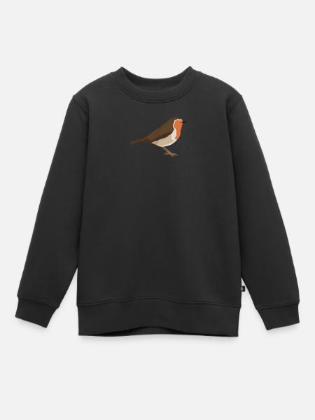 Rotkehlchen - Kinder Premium Organic Sweatshirt - Schwarz