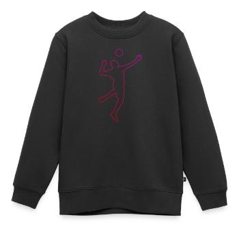 Fistball Men's Volleyball Fistball Player - Kids Premium Organic Sweatshirt - black - Front - AI Model Kid Female (0cm)