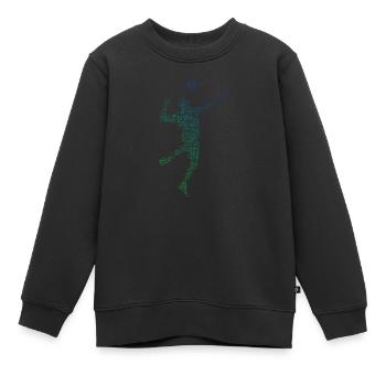 Fistball Women's Volleyball Fistball - Kids Premium Organic Sweatshirt - black - Front - AI Model Kid Female (0cm)
