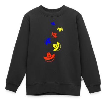 Cowboy Head Western - Sweat Premium enfant bio - noir - Devant - AI Model Kid Female (0cm)