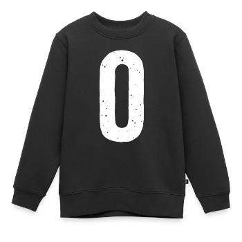 O Buchstabe - Kinder Premium Organic Sweatshirt - Schwarz - Vorne - AI Model Kid Female (0cm)