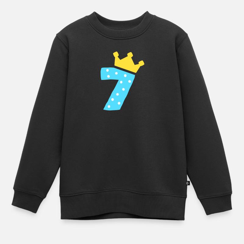 7 couronnes 7 anniversaire 7 ans - Sweat Premium enfant bio - noir
