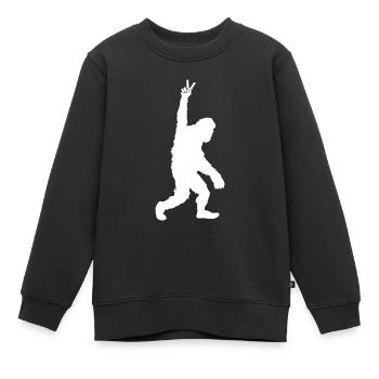 Bigfoot No War Yeti Sasquatch Peace Frieden - Kinder Premium Organic Sweatshirt - Schwarz - Vorne - AI Model Kid Female (0cm)