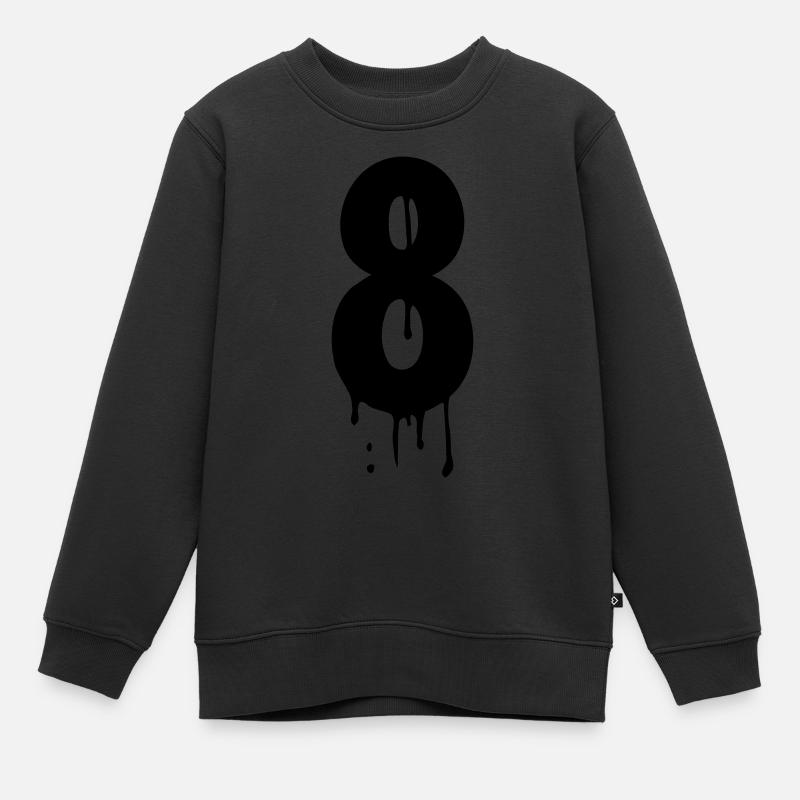 8 drops - Kids Premium Organic Sweatshirt - black