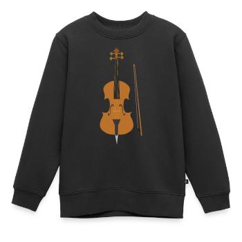 Cello - Kinder Premium Organic Sweatshirt - Schwarz - Vorne - AI Model Kid Female (0cm)