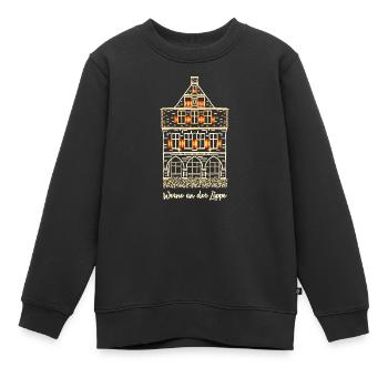 Rathaus, Werne an der Lippe, Münsterland - Kinder Premium Organic Sweatshirt - Schwarz - Vorne - AI Model Kid Female (0cm)