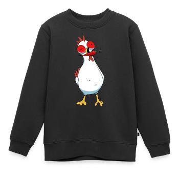 Pepperoni Chili Poulet Volaille Piquante Volaille Épicée - Sweat Premium enfant bio - noir - Devant - AI Model Kid Female (0cm)