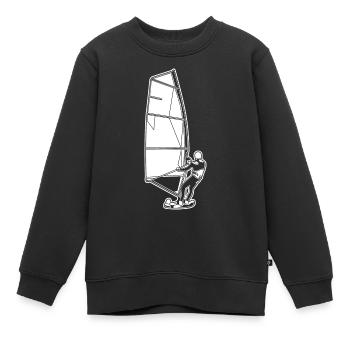 Windsurfer - Kinder Premium Organic Sweatshirt - Schwarz - Vorne - AI Model Kid Female (0cm)