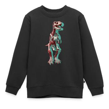 T-Rex - Kinder Premium Organic Sweatshirt - Schwarz - Vorne - AI Model Kid Female (0cm)