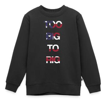 TOO BIG TO RIG 2024 - Kinder Premium Organic Sweatshirt - Schwarz - Vorne - AI Model Kid Female (0cm)