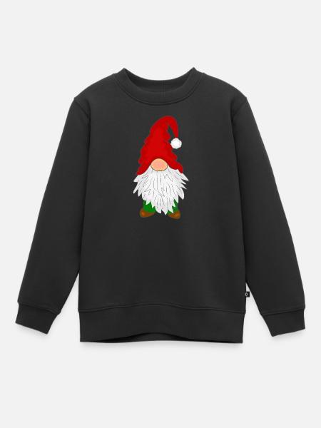 Wichtel mit Bart - Kinder Premium Organic Sweatshirt - Schwarz