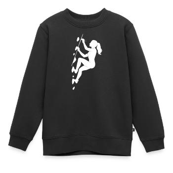 Silhouette de Boulder – Esthétique & Focus sur la craie - Sweat Premium enfant bio - noir - Devant - AI Model Kid Female (0cm)