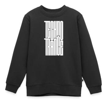Techno-Trance-Logodesign - Kinder Premium Organic Sweatshirt - Schwarz - Vorne - AI Model Kid Female (0cm)