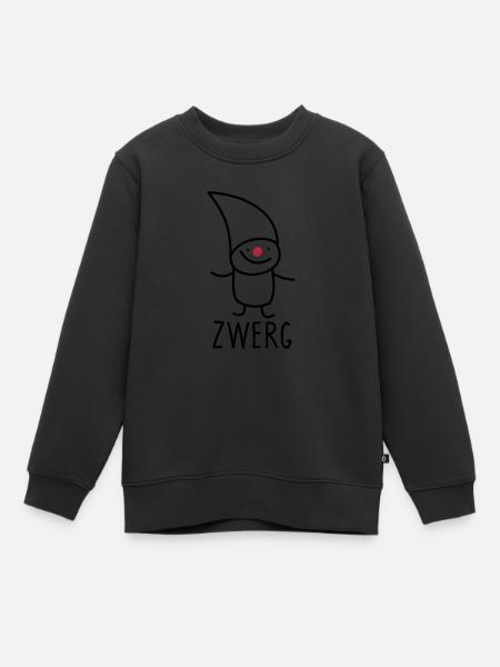 Zwerg - Kinder Premium Organic Sweatshirt - Schwarz
