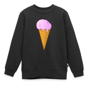 Eis in der Waffel - Kinder Premium Organic Sweatshirt - Schwarz - Vorne - AI Model Kid Female (0cm)