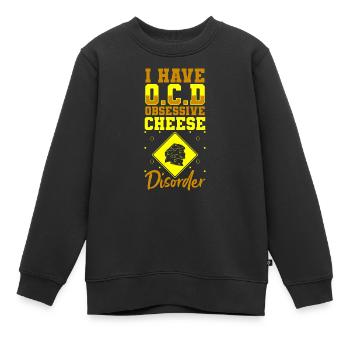 Käseliebhaberin Cheddar - Kinder Premium Organic Sweatshirt - Schwarz - Vorne - AI Model Kid Female (0cm)