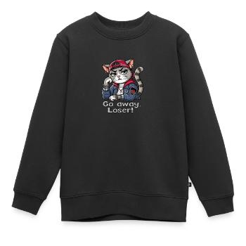 Gehen Sie weg. Verlierer! - Kinder Premium Organic Sweatshirt - Schwarz - Vorne - AI Model Kid Female (0cm)