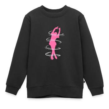 Patinage sur glace Patinage sur glace Patinage sur glace - Sweat Premium enfant bio - noir - Devant - AI Model Kid Female (0cm)