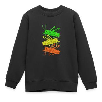 Grasshopper - Kids Premium Organic Sweatshirt - black - Front - AI Model Kid Female (0cm)