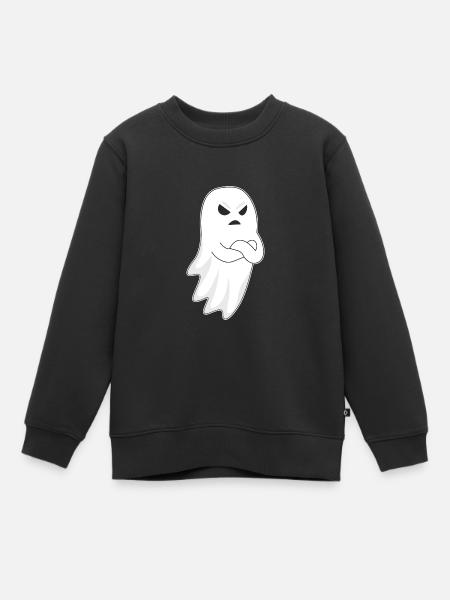 Halloween Gespenst Geist Boo Ghost - Kinder Premium Organic Sweatshirt - Schwarz