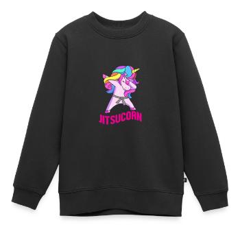Jiu Jitsu Selbstverteidigung - Kinder Premium Organic Sweatshirt - Schwarz - Vorne - AI Model Kid Female (0cm)
