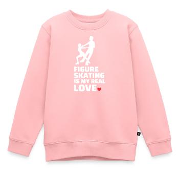 Eiskunstlauf - Kinder Premium Organic Sweatshirt - Rosa - Vorne - AI Model Kid Female (0cm)