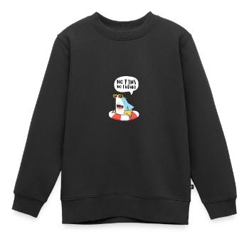 No Fins No Future Safe Sharks - Kinder Premium Organic Sweatshirt - Schwarz - Vorne - AI Model Kid Female (0cm)