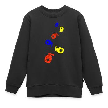 Abeille Icon miel - Sweat Premium enfant bio - noir - Devant - AI Model Kid Female (0cm)