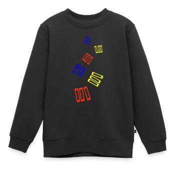 Lire des livres - Sweat Premium enfant bio - noir - Devant - AI Model Kid Female (0cm)