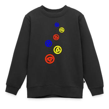 Reifen tuning Bunt - Kinder Premium Organic Sweatshirt - Schwarz - Vorne - AI Model Kid Female (0cm)