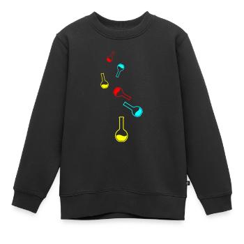 Reagenzglas chemiker - Kinder Premium Organic Sweatshirt - Schwarz - Vorne - AI Model Kid Female (0cm)