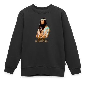 Enregistrer Winnetou,Winnetou,Indianer,Illustration - Sweat Premium enfant bio - noir - Devant - AI Model Kid Female (0cm)