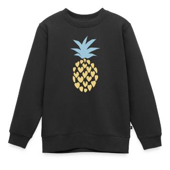 Ananas - ananas-amant - Sweat Premium enfant bio - noir - Devant - AI Model Kid Female (0cm)