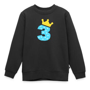 3 Krone 3 Geburtstag 3 Jahre - Kinder Premium Organic Sweatshirt - Schwarz - Vorne - AI Model Kid Female (0cm)