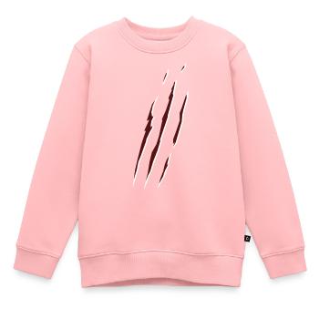 Böse Kratzer eines Ungeheuers *Halloween* - Kinder Premium Organic Sweatshirt - Rosa - Vorne - AI Model Kid Female (0cm)