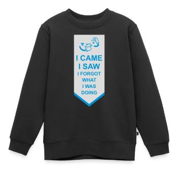 I came saw forget - Kinder Premium Organic Sweatshirt - Schwarz - Vorne - AI Model Kid Female (0cm)