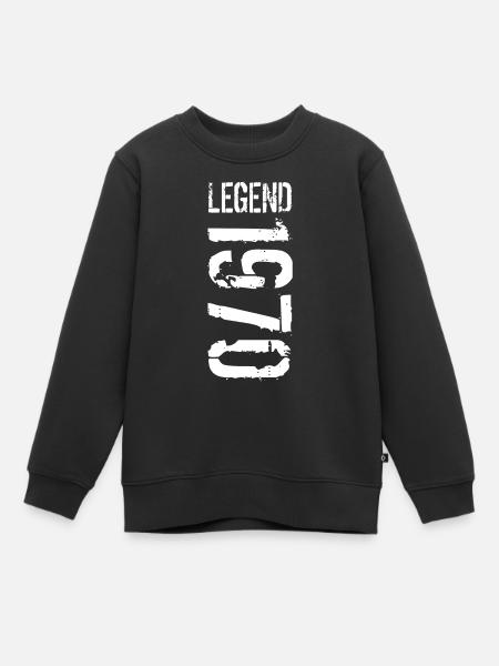 Legend 1970 white - Kinder Premium Organic Sweatshirt - Schwarz