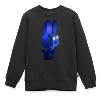 Lapin pixélisé étonnant: Game On! Bleu 2023 - Sweat Premium enfant bio - noir - Devant - AI Model Kid Female (0cm)