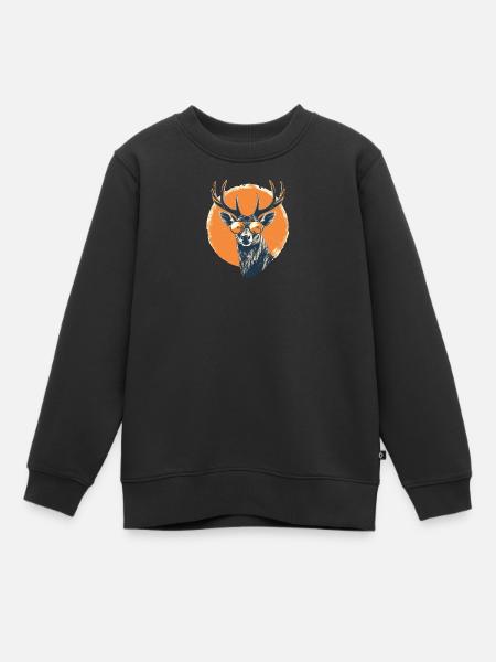 Deer Sunglasses Deer Red Deer - Kids Premium Organic Sweatshirt - black