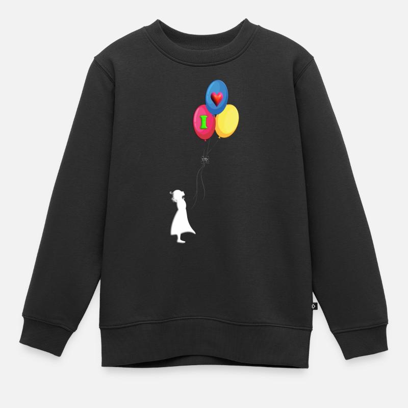 Ballon enfant que j’aime - Sweat Premium enfant bio - noir