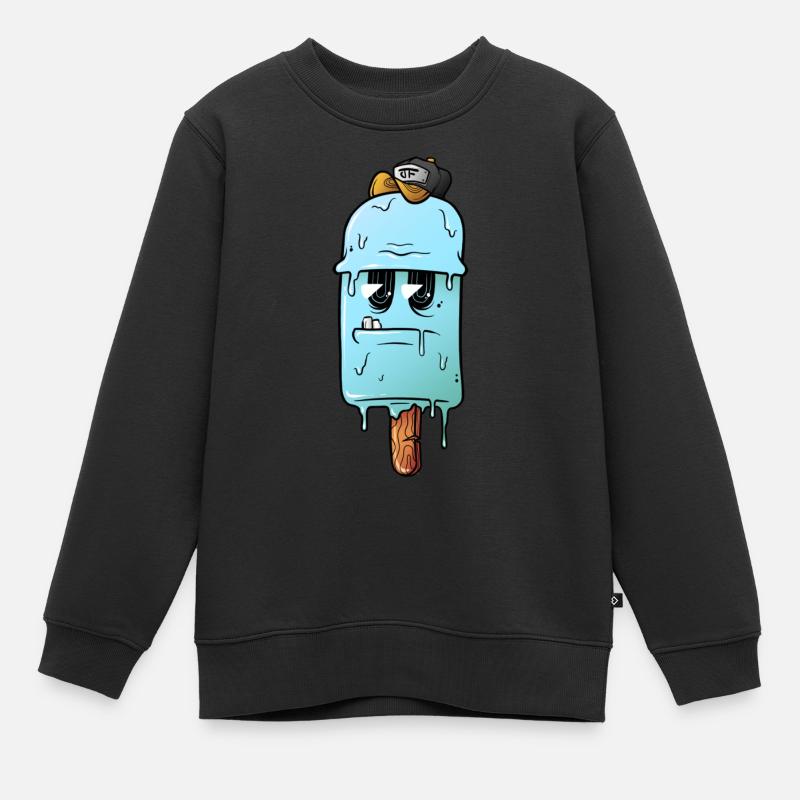 Glaces - Sweat Premium enfant bio - noir