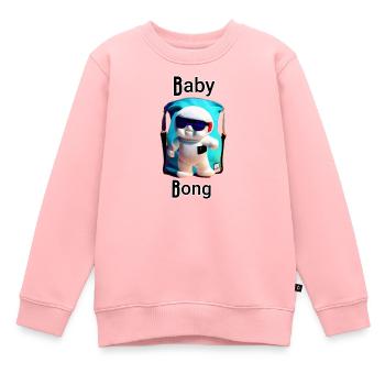 Baby Chill Maskottchen - Kinder Premium Organic Sweatshirt - Rosa - Vorne - AI Model Kid Female (0cm)