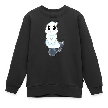 Prisonnier fantôme d’Halloween - Sweat Premium enfant bio - noir - Devant - AI Model Kid Female (0cm)