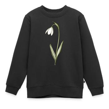 petits perce-neige - Sweat Premium enfant bio - noir - Devant - AI Model Kid Female (0cm)
